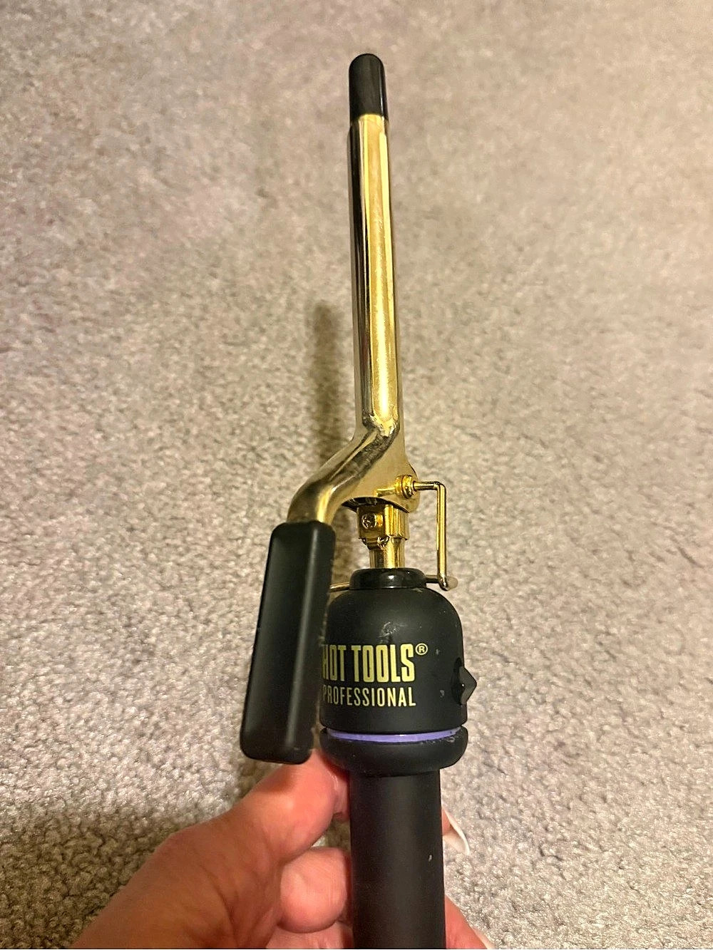 Hot Tools Professional 24K Gold Curling Iron 1/2 Inch Black & Gold